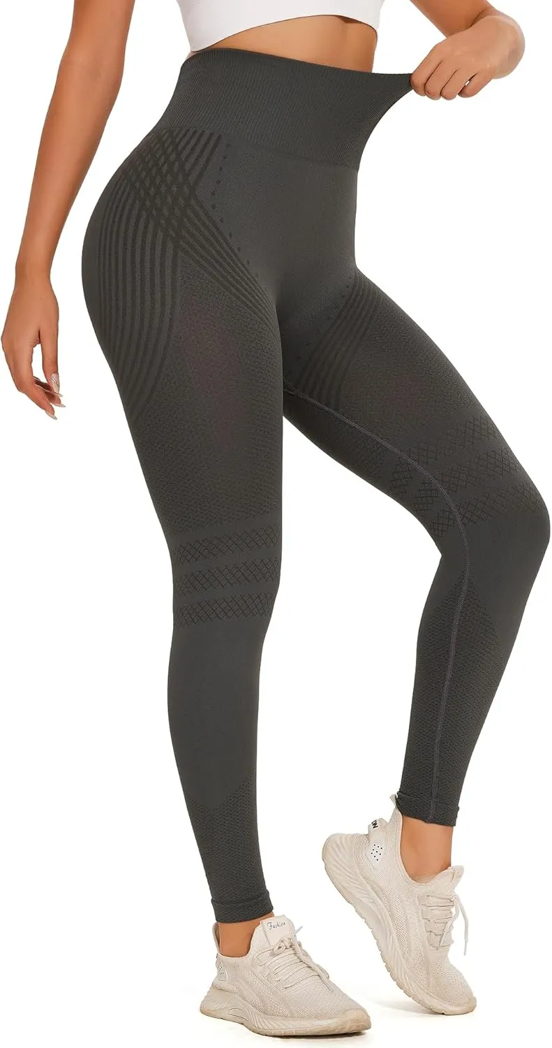 FITTOO Scrunch Butt Lifting Seamless Leggings for Women Booty Sculpt Contour High Waisted Workout Yoga Gym Pants