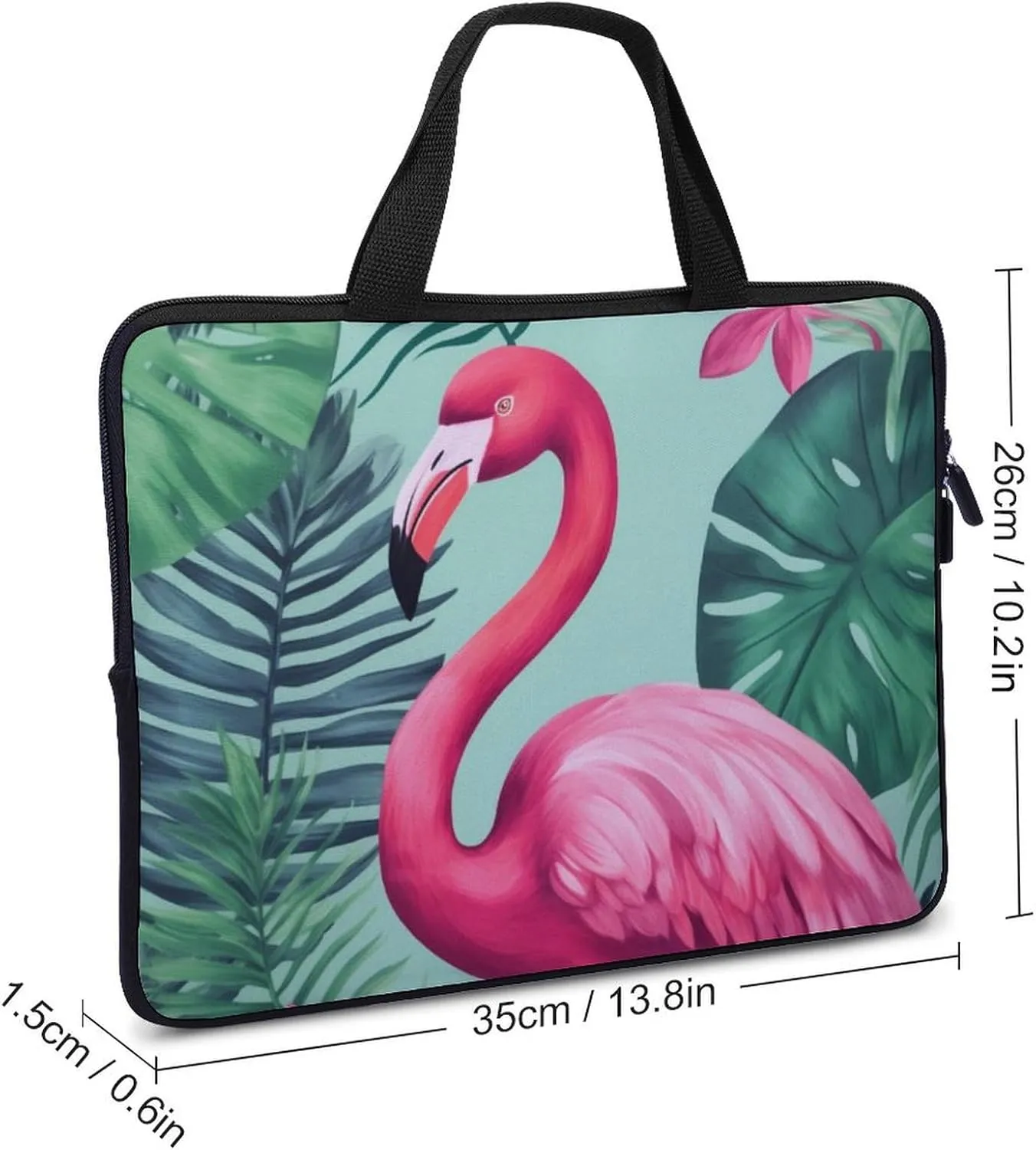 Flamingo AdorableLaptop Bag Laptop Case Computer Notebook Briefcase Messenger Bag with Adjustable Shoulder Strap 15.6 Inch