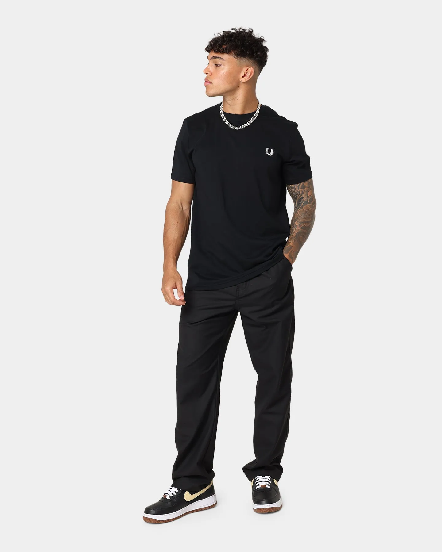 Fred Perry Graphic Print T-Shirt Black