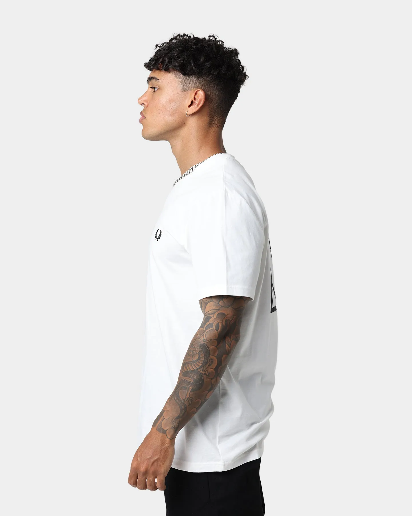 Fred Perry Graphic Print T-Shirt Snow White