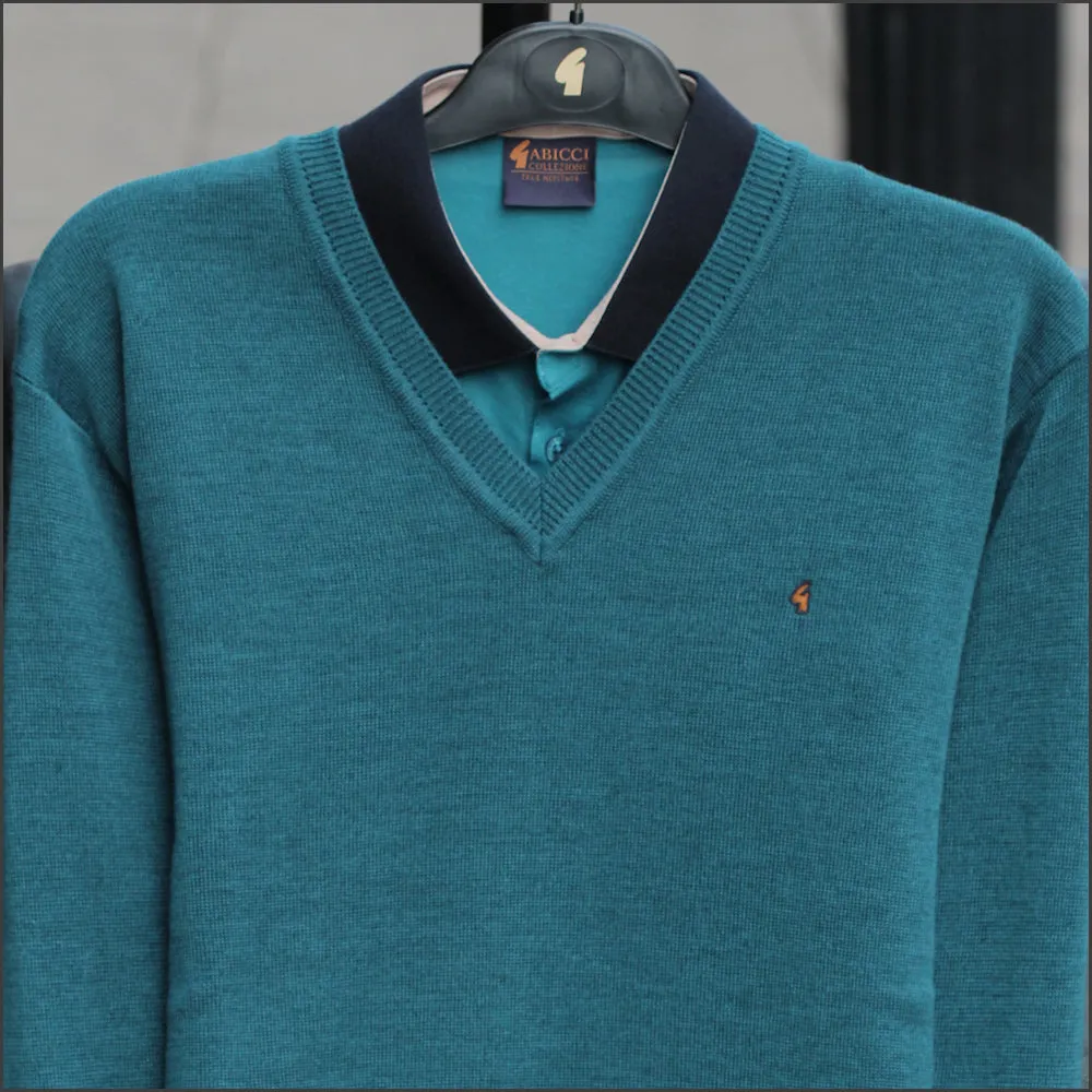 Gabicci K01 Teal V Neck--