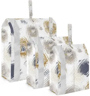 Garment Bag Closet Storage, Luggage Space Saver, Geometric Glitch, Waterproof, 3 Set Travel Packing Cubes For Suitcases,Organizadores De Maletas Para