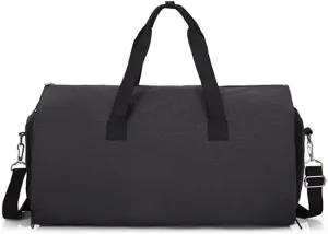 Garment Bags for Business Travel Convertible Travel Duffel Bag Carry on Garment Bag 2 in 1 Weekender Suit Bag for Men (Grey), Black