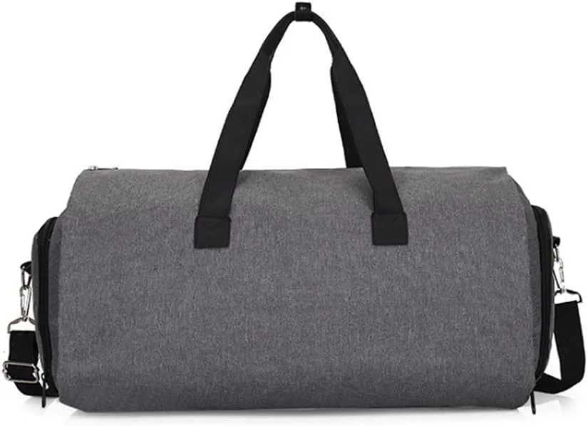 Garment Bags for Business Travel Convertible Travel Duffel Bag Carry on Garment Bag 2 in 1 Weekender Suit Bag for Men (Grey)