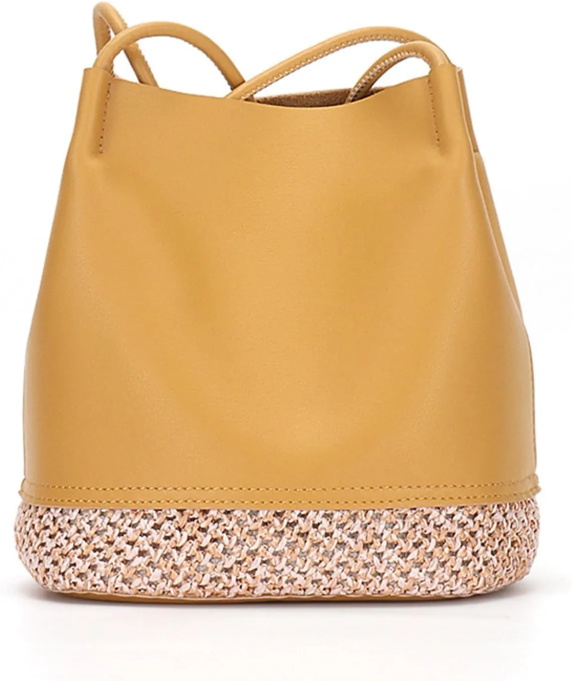 Genuine Leather Bucket Bags and Purses for Women Hobo and Shoulder Handbags Top Handle Satchel for Work Travel (C)