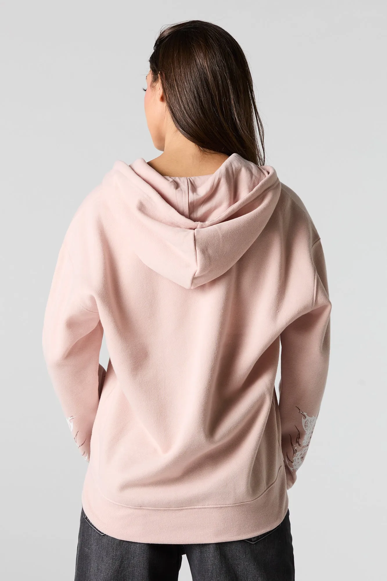 Graphic Fleece Zip-Up Hoodie