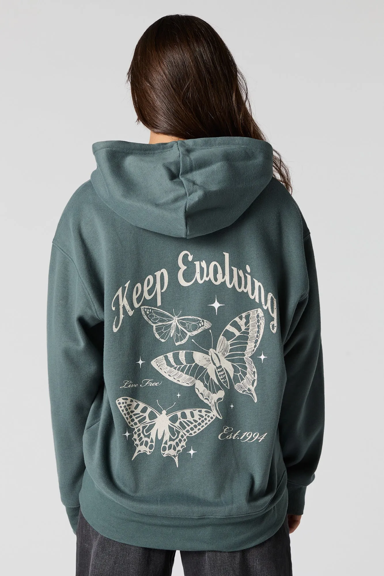 Graphic Fleece Zip-Up Hoodie