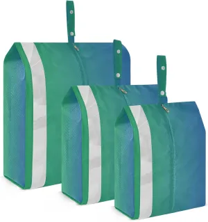 Green Blue Dark Gradient Packing Cubes for Suitcases 3 Set Compression Lightweight Luggage Packing Organizers for Carry on Suitcase Travel Accessories Luggage Organizer Bags Set