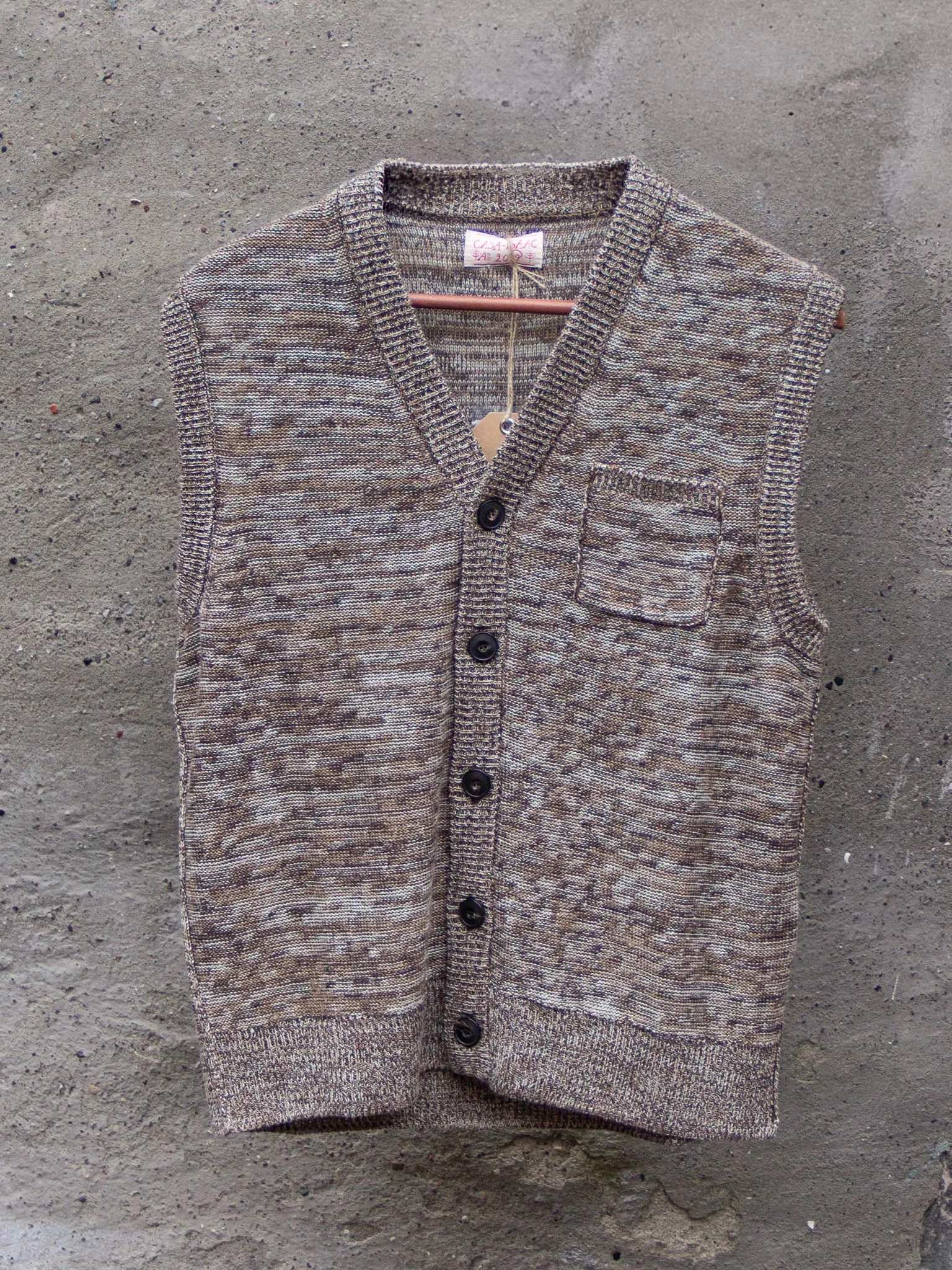 GRP, Casa Isaac Buttons Vest, Beige Flamme
