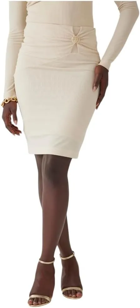 GUESS Women's Zama Button Detail Skirt