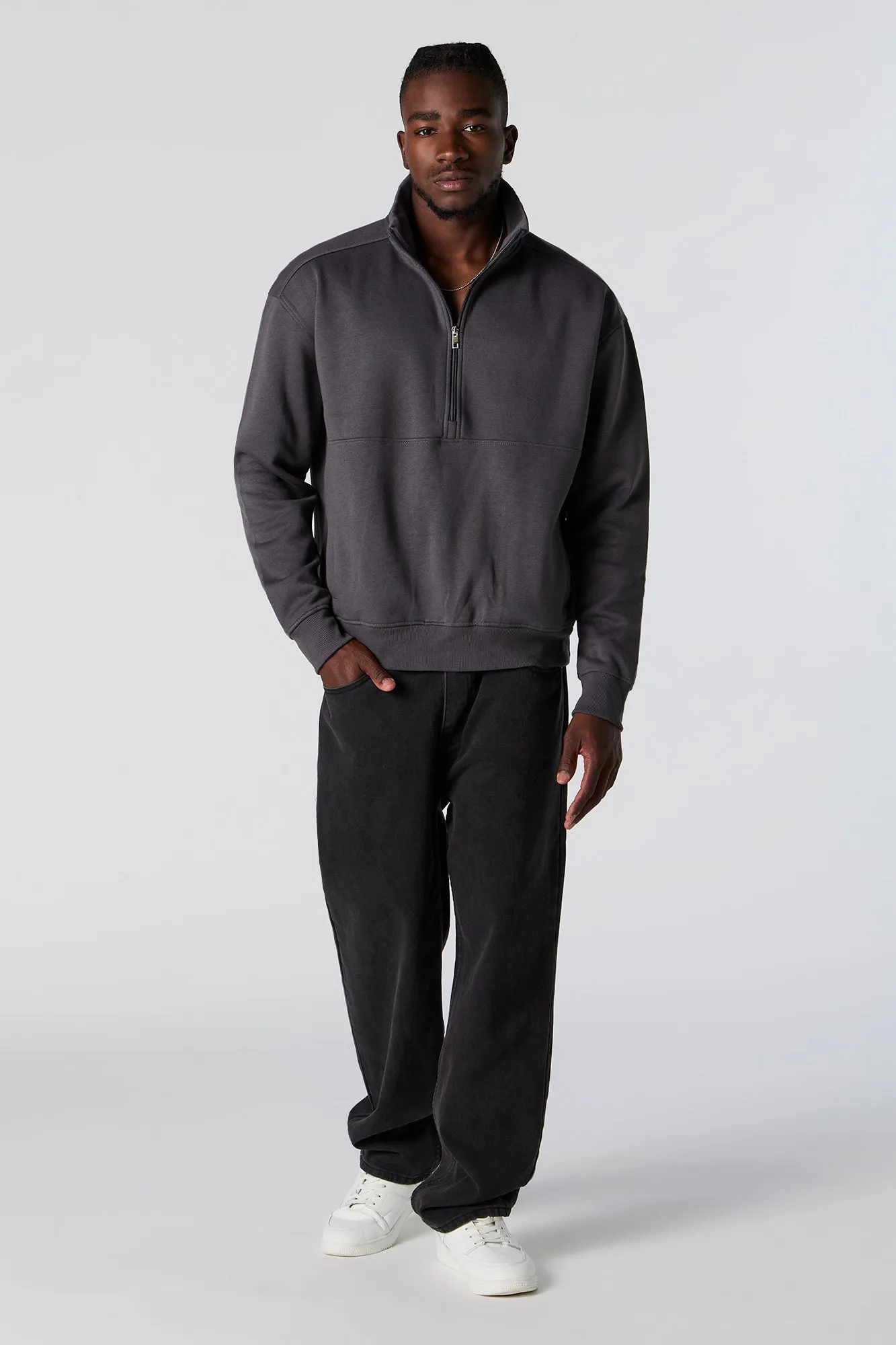 Half Zip Fleece Sweatshirt