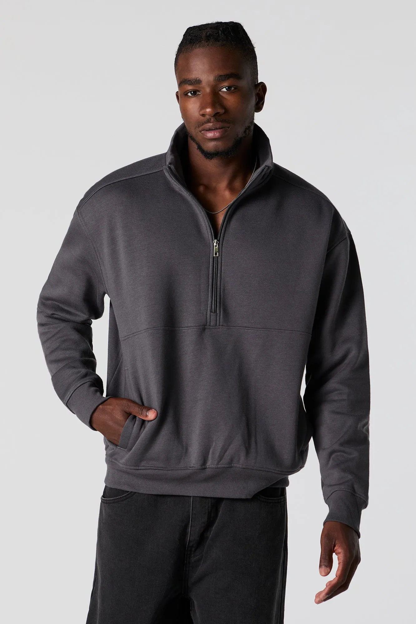 Half Zip Fleece Sweatshirt