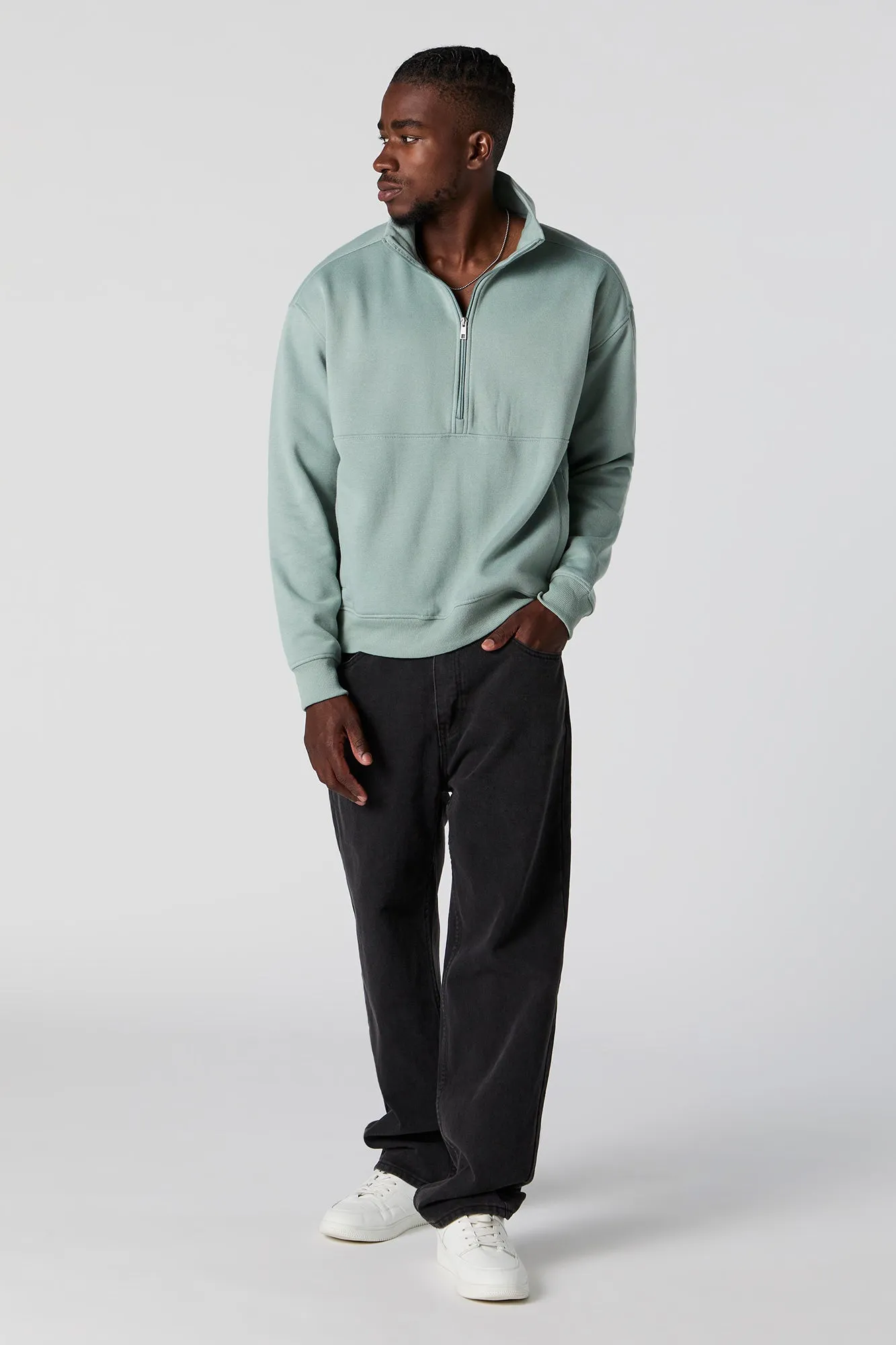 Half Zip Fleece Sweatshirt