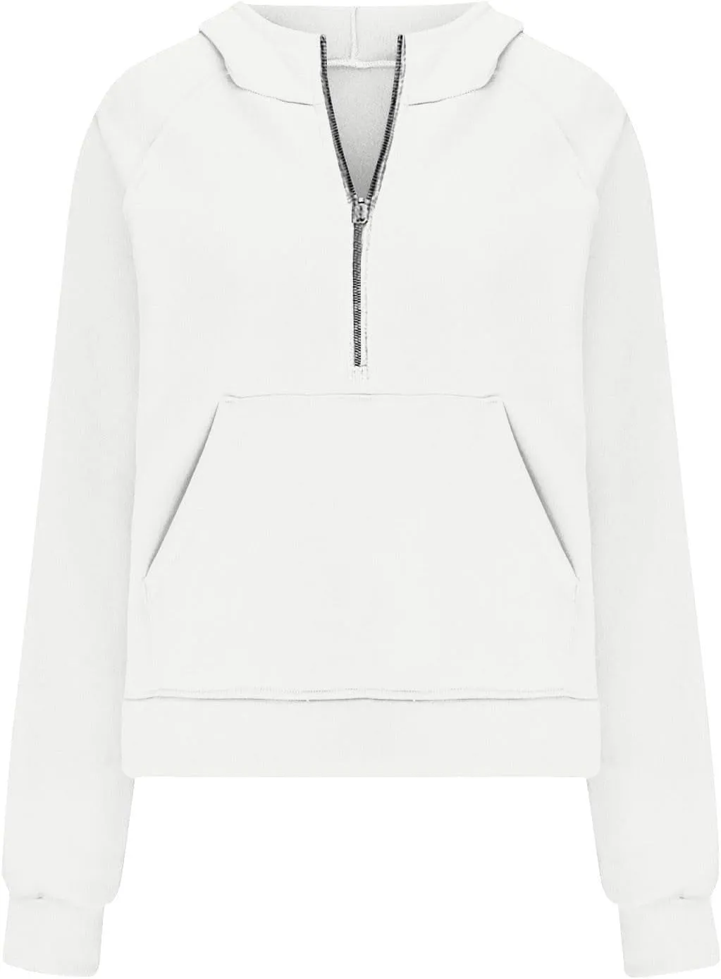 Half Zip Hoodies for Women Fall Fashion 2024 Fleece Oversized Sweatshirt Long Sleeve Cropped Pullover Y2K Clothes