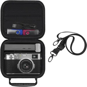 Hard Travel Camera Carrying Case for Fujifilm X100V/ X100VI/ X100F/ X100S Didital Camera, Camera Bag Protective Case with Adjustable Shoulder Straps - Black (CASE ONLY)