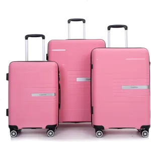 Hardshell Suitcase Set - 3 Piece Spinner Luggage with TSA Lock (20/24/28 Inches), Pink