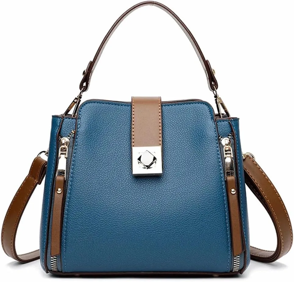 HBJWOV Handbag for Women PU Leather Bucket Shuolder Bag Handle Bag Shopping Crossbody Bag