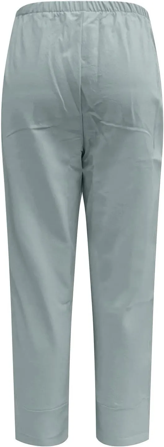 High Waisted Work Pants for Women Winter Opaque Hiking Leggings with Pockets Flare Leggings Wide Leg