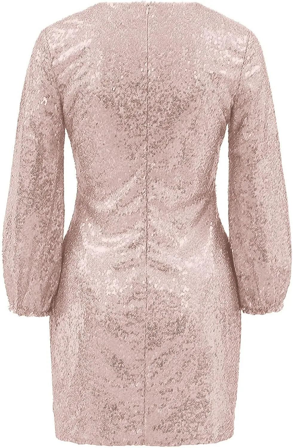 Homecoming Dresses for Teens Sparkly Sequin Mini Dress Long Sleeve Wedding Cocktail Party Dresses HOCO Gown Dress
