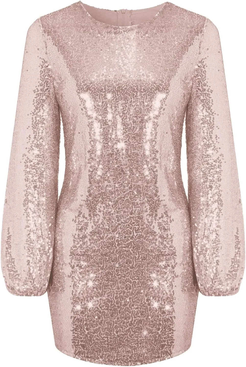 Homecoming Dresses for Teens Sparkly Sequin Mini Dress Long Sleeve Wedding Cocktail Party Dresses HOCO Gown Dress