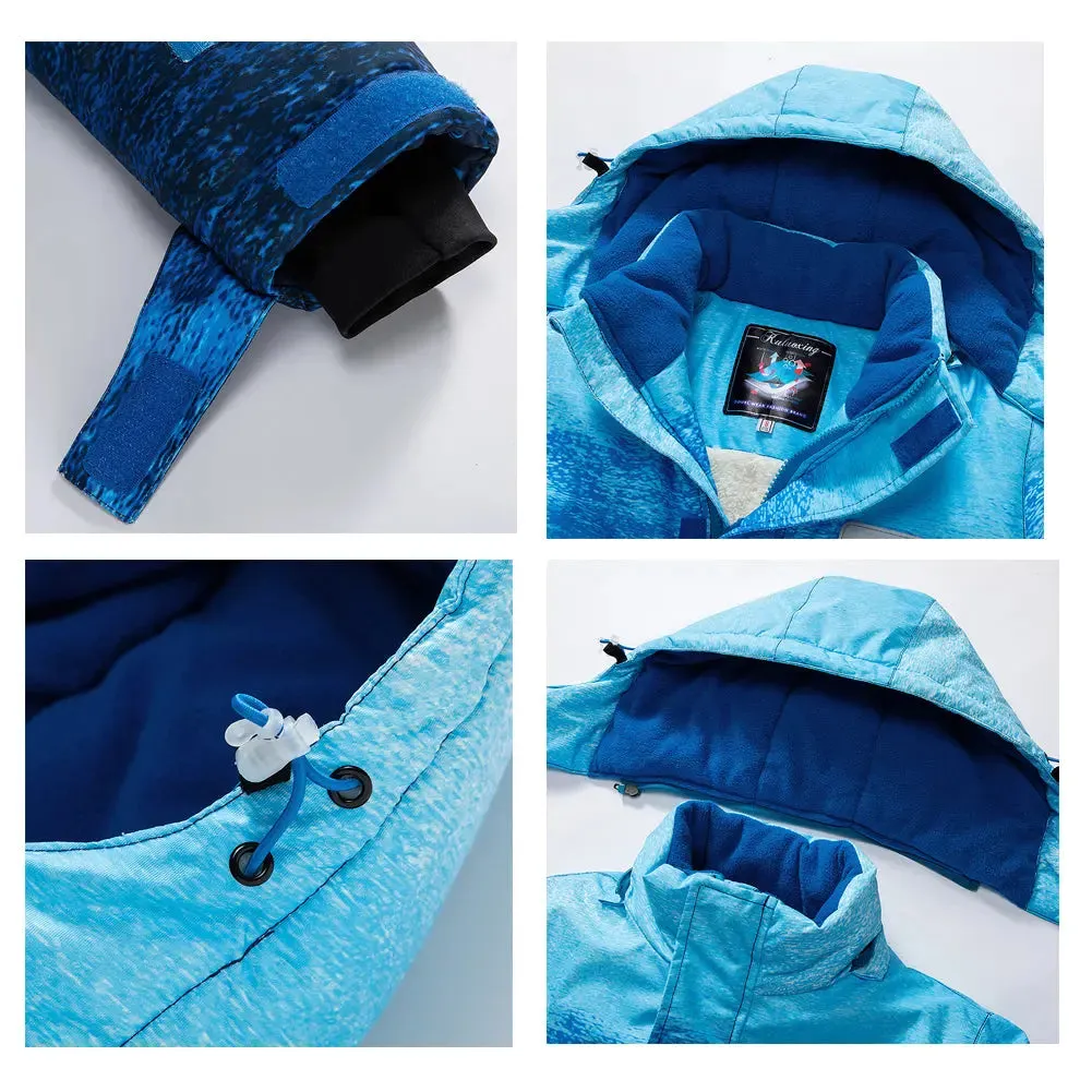 Hotian Girl Snow Jackets & Snow Pants Set Waterproof