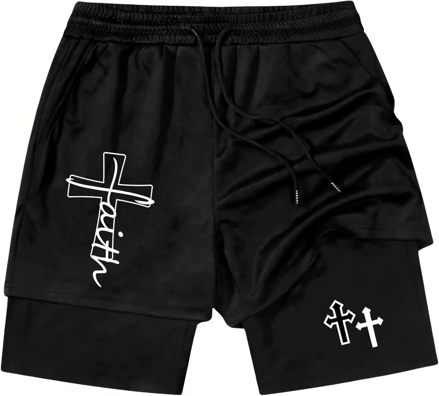 I Can Do All Things Through Christ Who Strengthens Track Short I Can Do All Things Through Christ 2 in 1 Sport Shorts