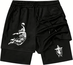 I Can Do All Things Through Christ Who Strengthens Track Short I Can Do All Things Through Christ 2 in 1 Sport Shorts