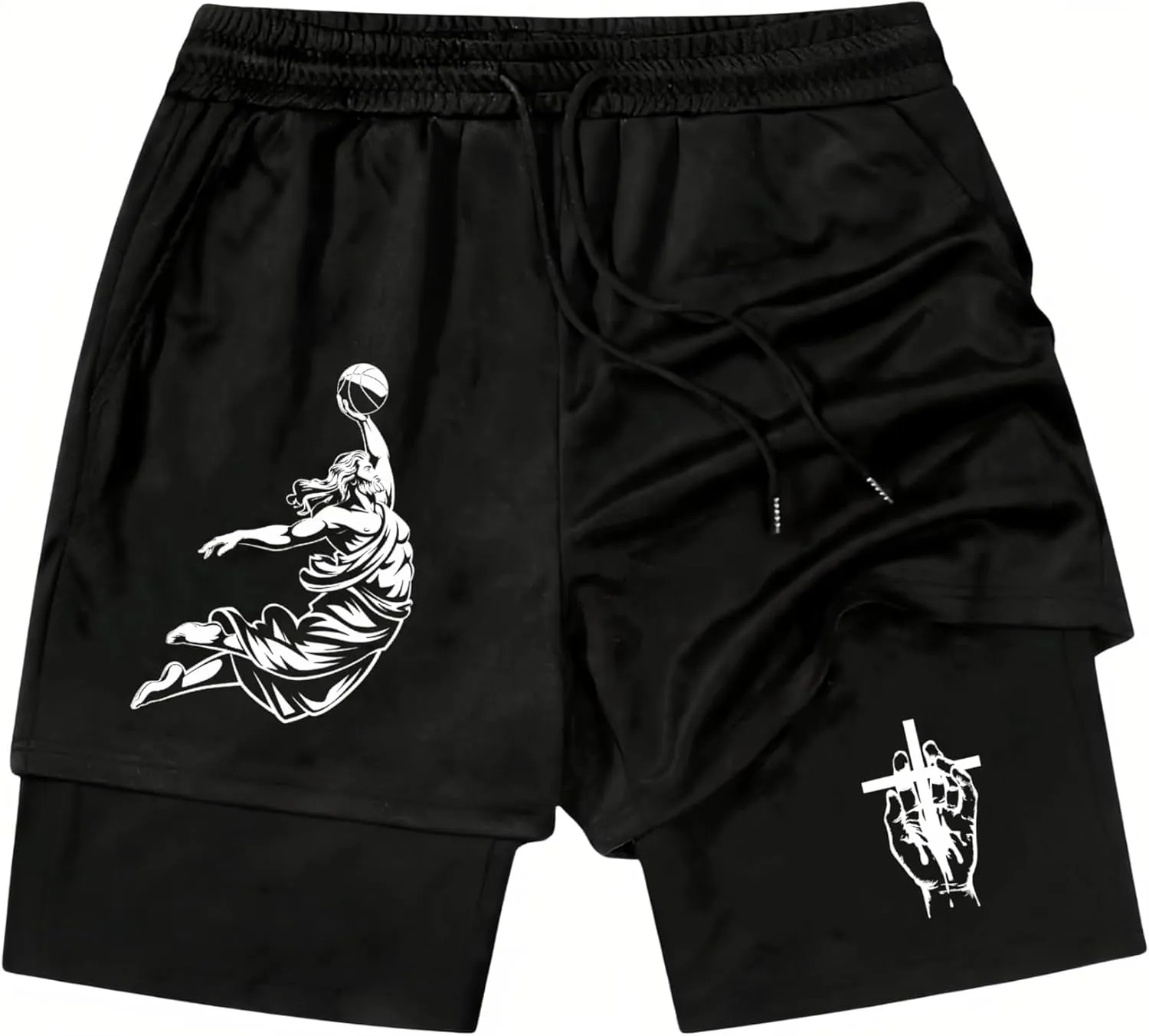 I Can Do All Things Through Christ Who Strengthens Track Short I Can Do All Things Through Christ 2 in 1 Sport Shorts
