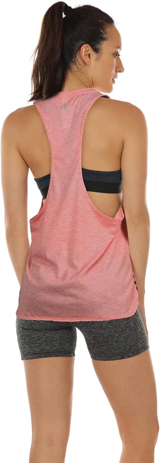 icyzone Women's Racerback High Neck Workout Athletic Yoga Muscle Tank Tops