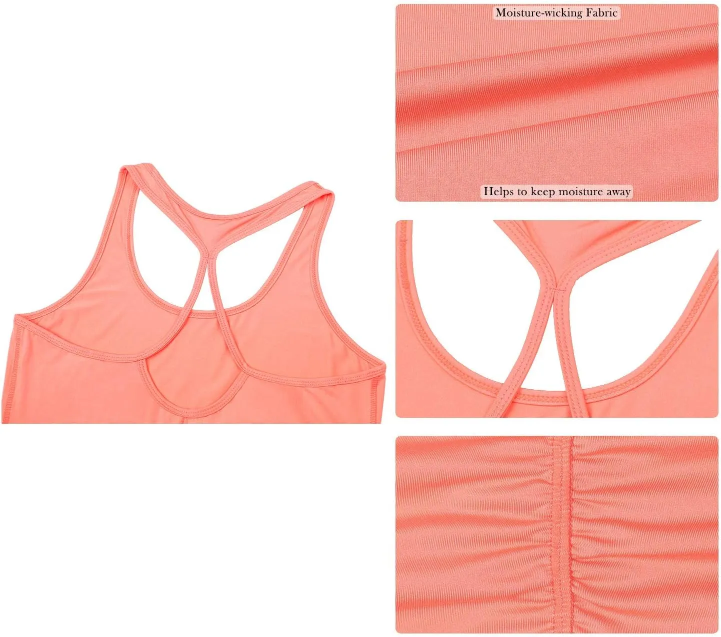 icyzone Workout Yoga Fitness Sports Racerback Tank Tops for Women
