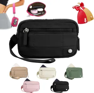 Iris Wallet 2nd Gen, Pouch Wristlet Zip Card Case With ID Window (Black 2PCS * Key Case)