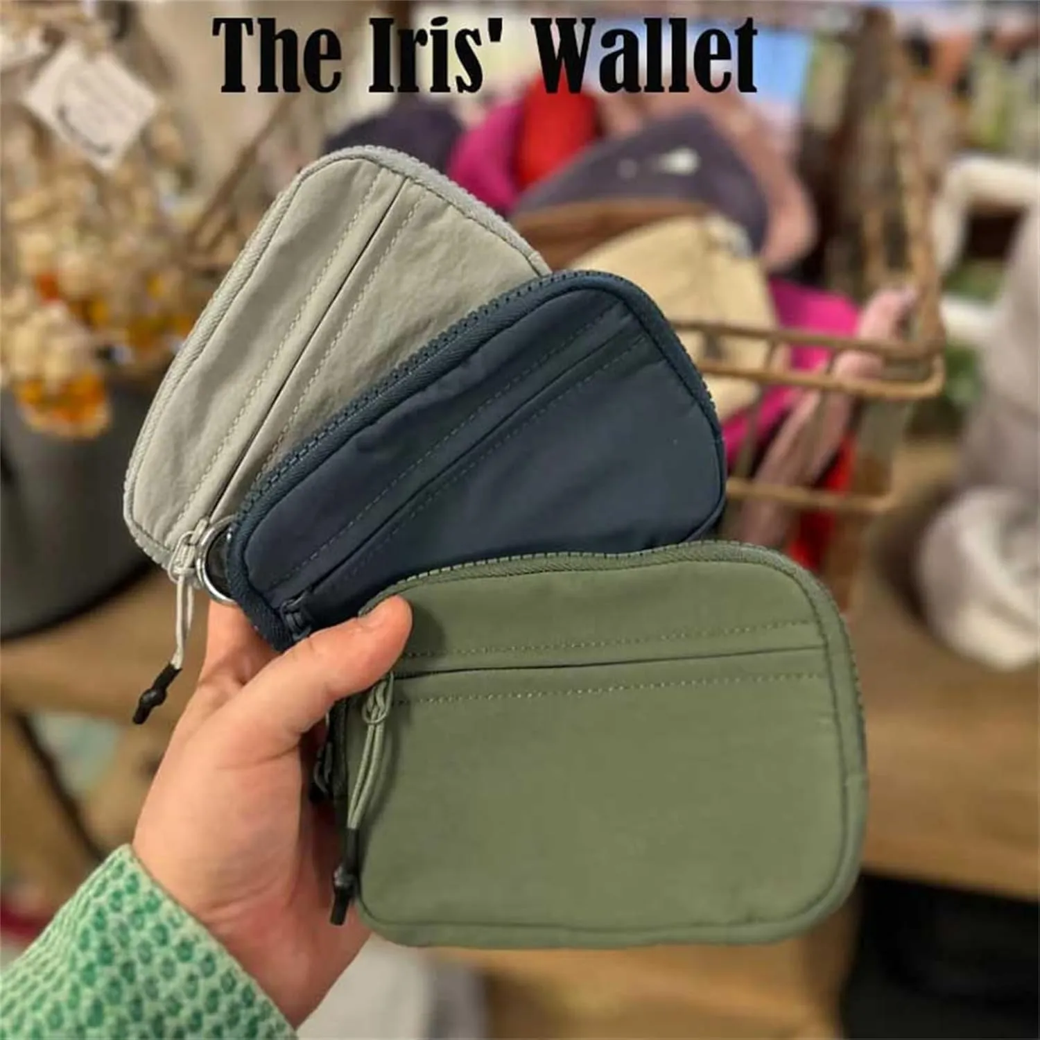Iris Wallet 2nd Gen Zip Card Case with ID Window - Wristlet Wallet for Women (A2 2PCS * Key Case)