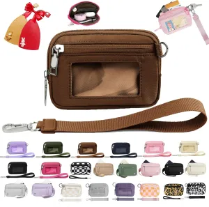 Iris Wallet 2nd Gen Zip Card Case with ID Window - Wristlet Wallet for Women (A5   2PCS Key Case)