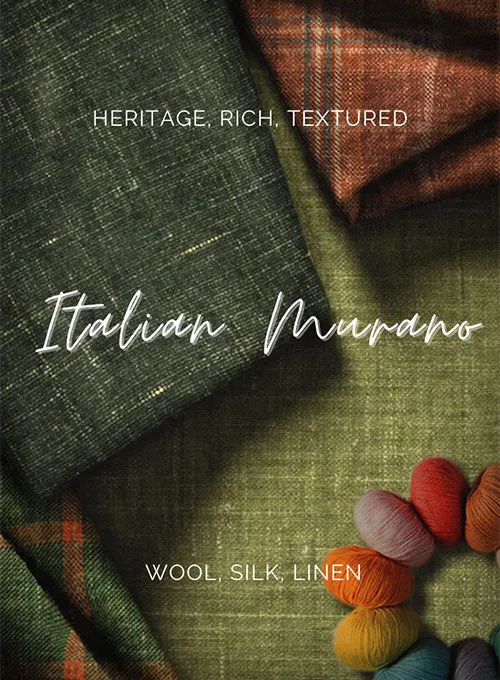 Italian Murano Brown Wool Linen Suit