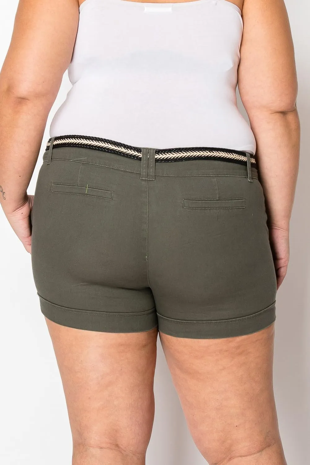 Jack David Premium Women's Plus Size Short Cotton Denim Stretch Jeans Shorts