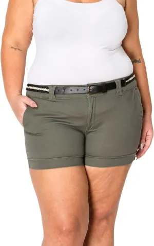 Jack David Premium Women's Plus Size Short Cotton Denim Stretch Jeans Shorts