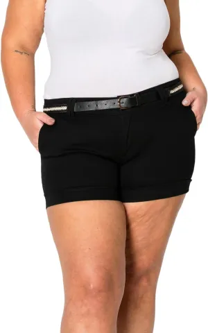 Jack David Premium Women's Plus Size Short Cotton Denim Stretch Jeans Shorts