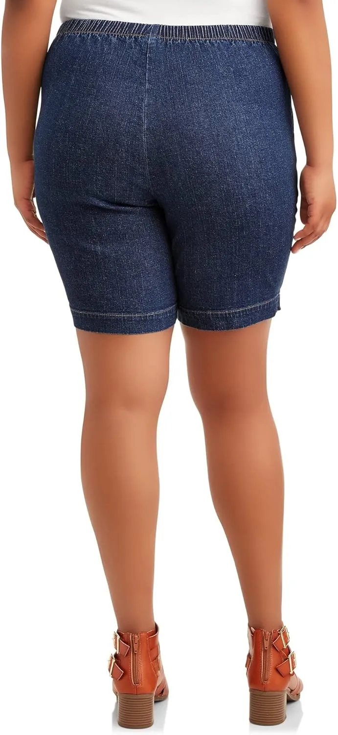Jack David Premium Women's Plus Size Short Cotton Denim Stretch Jeans Shorts