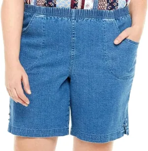 Jack David Premium Women's Plus Size Short Cotton Denim Stretch Jeans Shorts