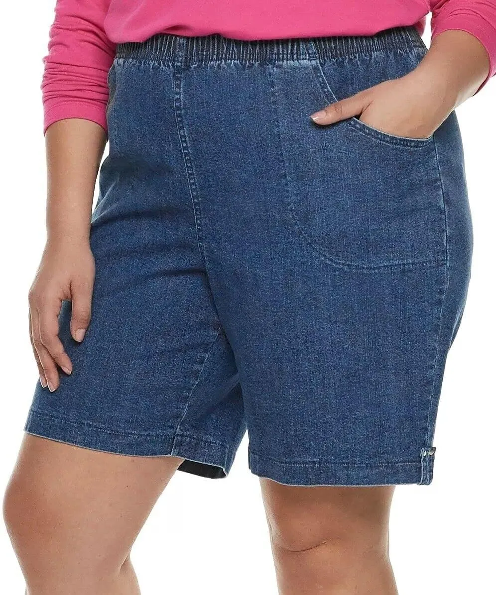 Jack David Premium Women's Plus Size Short Cotton Denim Stretch Jeans Shorts