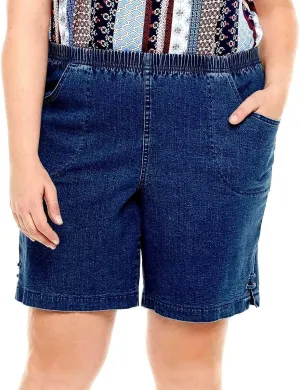 Jack David Premium Women's Plus Size Short Cotton Denim Stretch Jeans Shorts