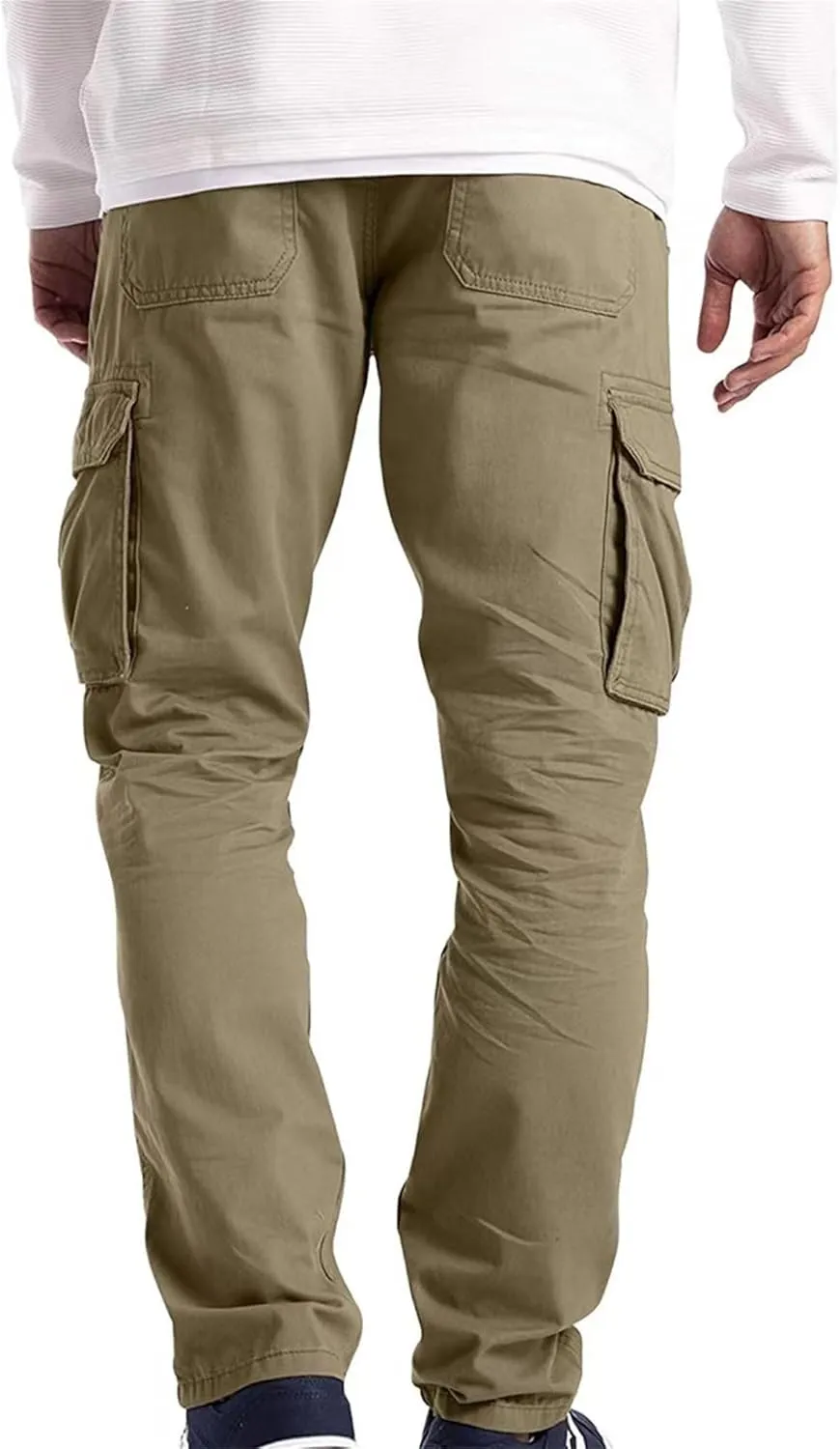 JEShifangjiusu Mens Wild Cargo Pants Stretch Hiking Work Pants Joggers Sweatpants Casual Slim Fit Chino Trousers With Pockets