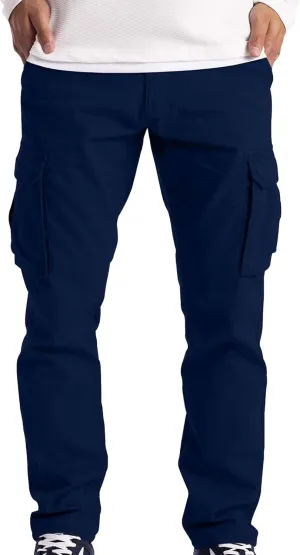 JEShifangjiusu Mens Wild Cargo Pants Stretch Hiking Work Pants Joggers Sweatpants Casual Slim Fit Chino Trousers With Pockets