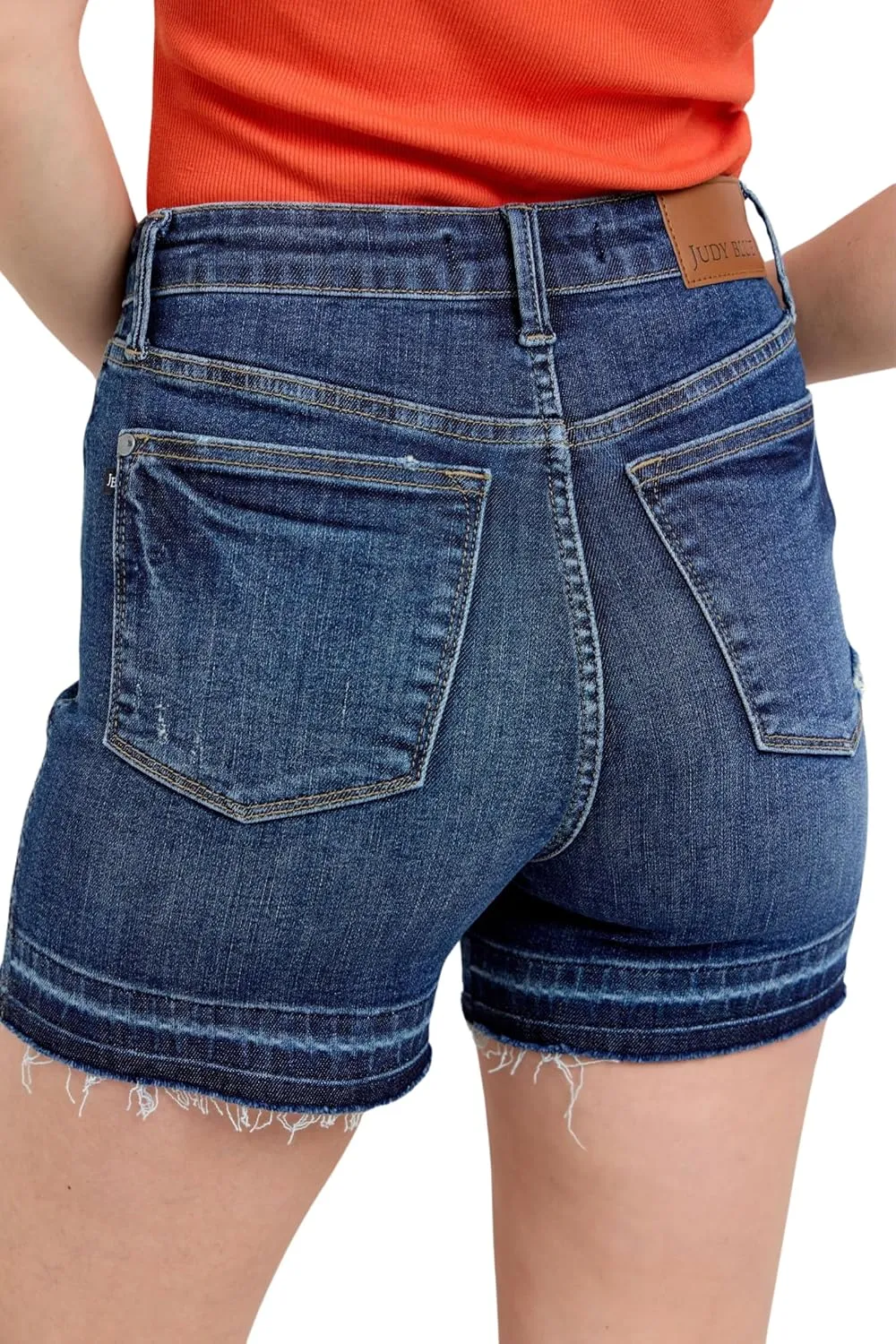 Judy Blue High Waist Tummy Control Destroy Release Hem Shorts