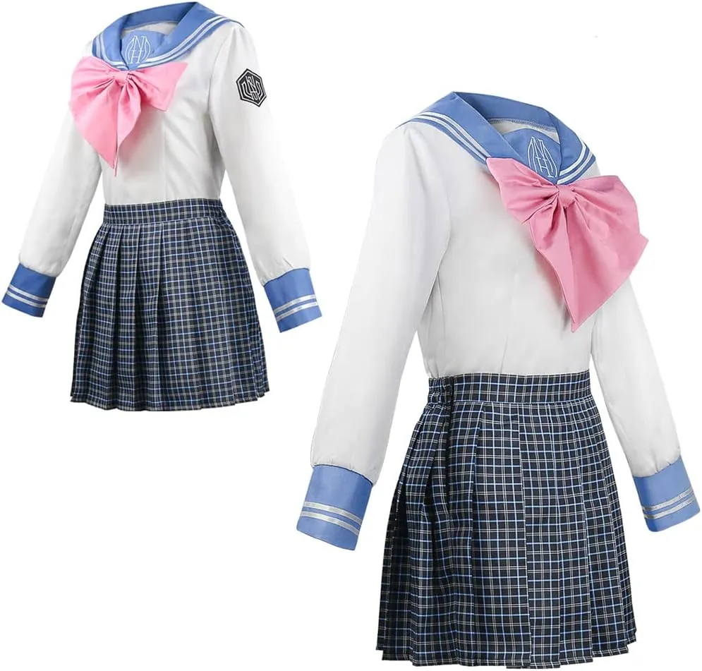 Juejuezi Sayaka Maizono Cosplay Outfit Anime Sailor Dress School Uniform Suit Pleated Skirt Halloween Costume for Women