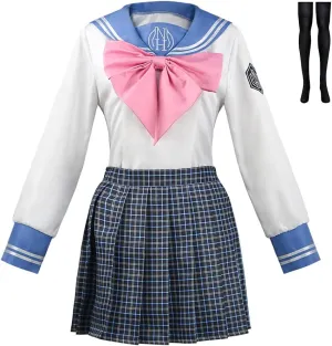 Juejuezi Sayaka Maizono Cosplay Outfit Anime Sailor Dress School Uniform Suit Pleated Skirt Halloween Costume for Women