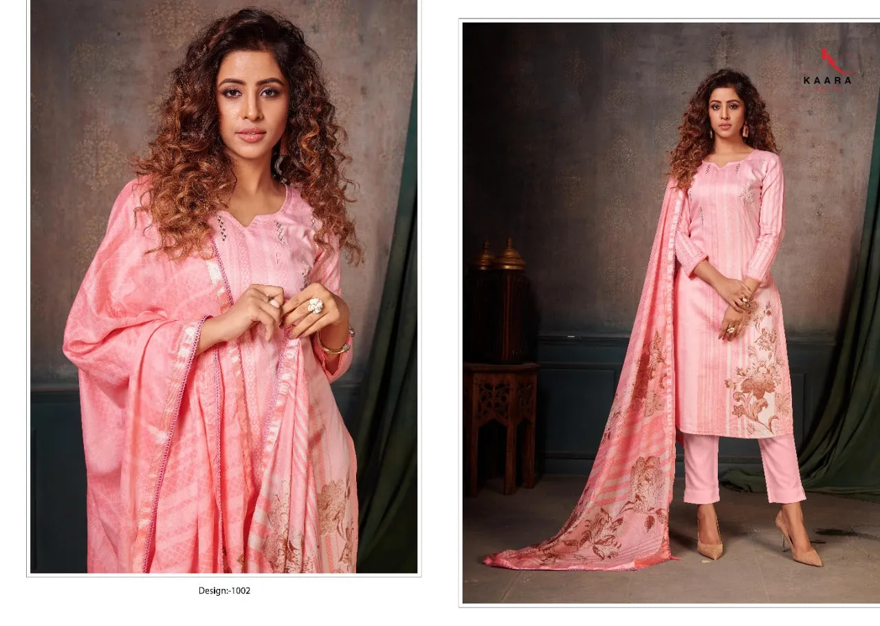 KAARA SUITS PRESENTS GHUNGHAT PURE COTTON DRESS MATERIAL