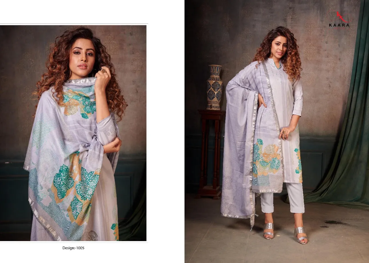 KAARA SUITS PRESENTS GHUNGHAT PURE COTTON DRESS MATERIAL