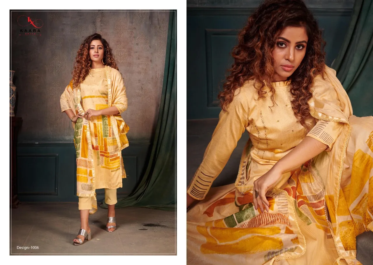 KAARA SUITS PRESENTS GHUNGHAT PURE COTTON DRESS MATERIAL