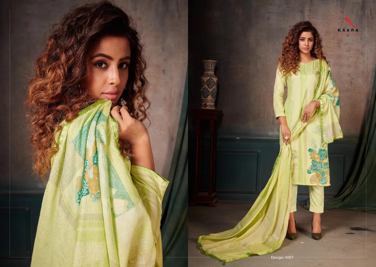 KAARA SUITS PRESENTS GHUNGHAT PURE COTTON DRESS MATERIAL